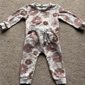 Floral Long Sleeve Baby Outfit